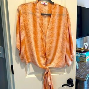 Orange Snake Print Buddy Love Top